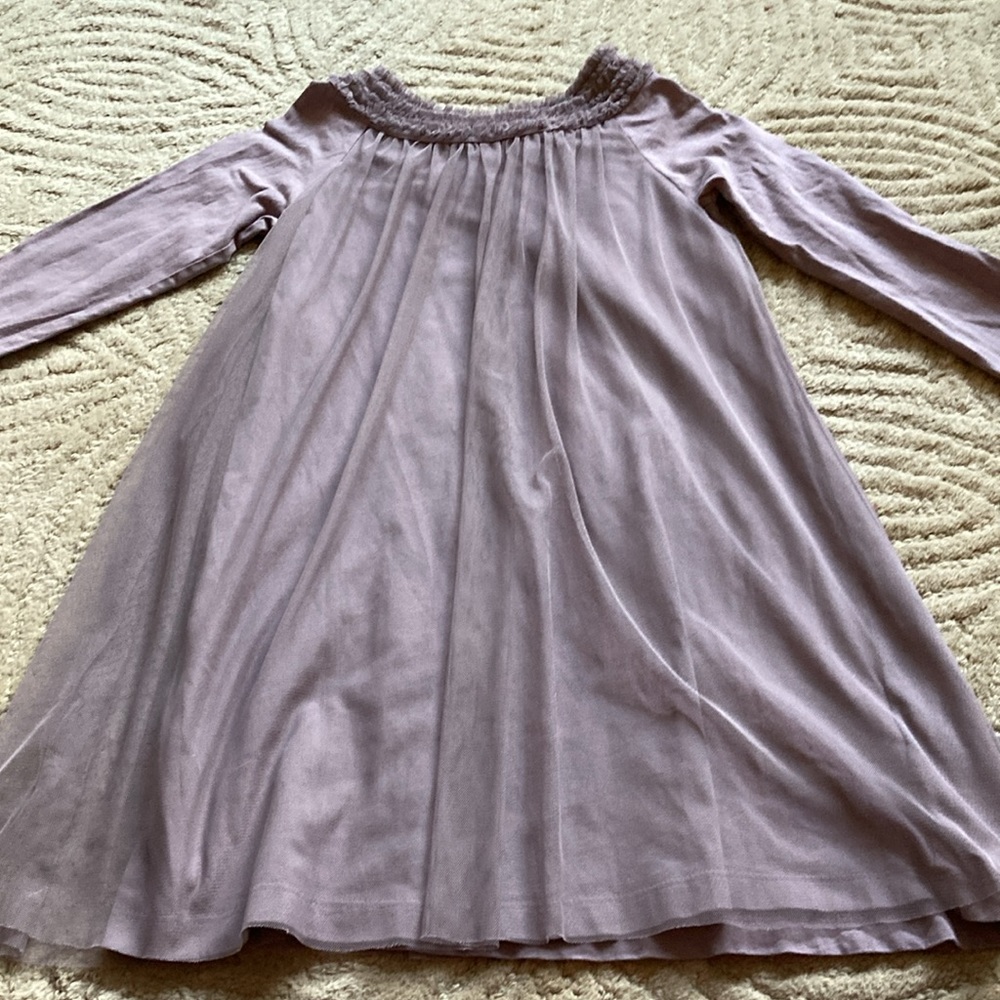 NOA NOA 6 Lavender Tulle Dress Ruffled Collar
